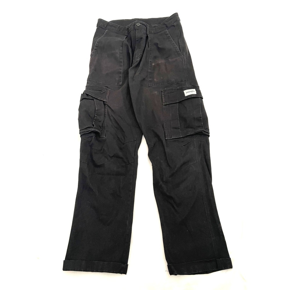 YoungLA Cargo Pants Mens 34L Black Model 627 Utility Straight Leg